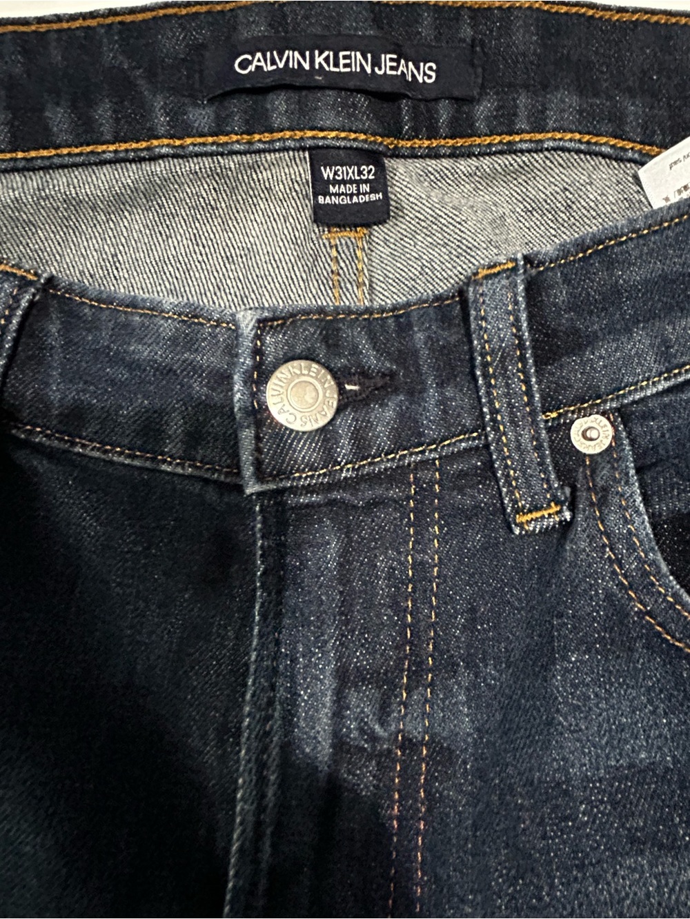 Calvin Klein Jeans Men's Dark Blue Denim Jeans